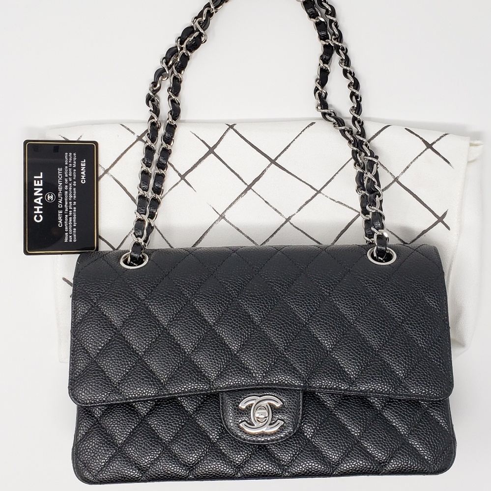 CHANEL Medium Classic Double Flap Caviar NWOT - Picture 3 of 8